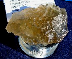 Libyan Desert Glass Meteorite Tektite impact specimen(775crt)Natural Hole Green