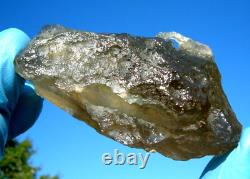 Libyan Desert Glass Meteorite Tektite impact specimen(775crt)Natural Hole Green