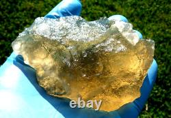 Libyan Desert Glass Meteorite Tektite impact specimen(775crt)Natural Hole Green