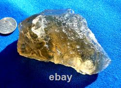 Libyan Desert Glass Meteorite Tektite impact specimen(775crt)Natural Hole Green