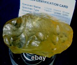 Libyan Desert Glass Meteorite Tektite impact specimen(777 crt) Dimples Gem AAAA