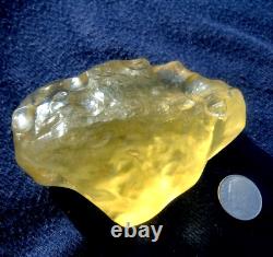 Libyan Desert Glass Meteorite Tektite impact specimen(777 crt) Dimples Gem AAAA