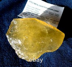 Libyan Desert Glass Meteorite Tektite impact specimen(800 crt)Dimples FLAT Gem