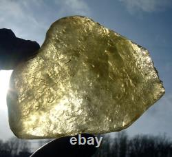 Libyan Desert Glass Meteorite Tektite impact specimen(800 crt)Dimples FLAT Gem