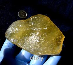 Libyan Desert Glass Meteorite Tektite impact specimen(800 crt)Dimples FLAT Gem