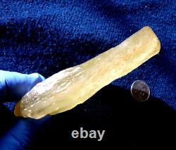 Libyan Desert Glass Meteorite Tektite impact specimen(800 crt)Dimples FLAT Gem