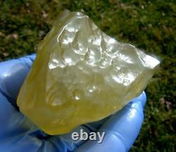 Libyan Desert Glass Meteorite Tektite impact specimen (800 crt) Dimples Top A+