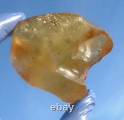 Libyan Desert Glass Meteorite Tektite impact specimen(800 crt)Soft orange Gem