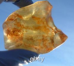 Libyan Desert Glass Meteorite Tektite impact specimen(800 crt)Soft orange Gem