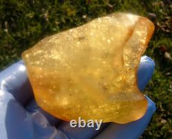 Libyan Desert Glass Meteorite Tektite impact specimen(800 crt)Soft orange Gem