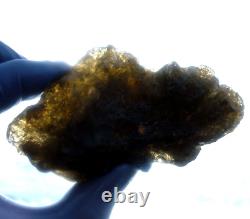 Libyan Desert Glass Meteorite Tektite impact specimen(805 crt)very Dark Black