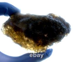 Libyan Desert Glass Meteorite Tektite impact specimen(805 crt)very Dark Black