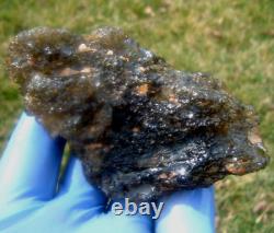 Libyan Desert Glass Meteorite Tektite impact specimen(805 crt)very Dark Black