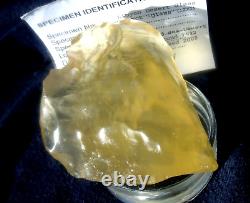 Libyan Desert Glass Meteorite Tektite impact specimen(815 crt)Heart shape Gem A