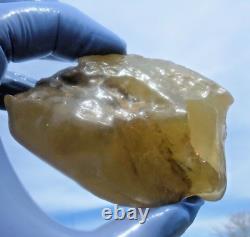 Libyan Desert Glass Meteorite Tektite impact specimen(820 ct) Dark Black inside