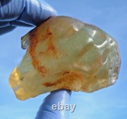 Libyan Desert Glass Meteorite Tektite impact specimen(830 ct)Soft yellow Gem