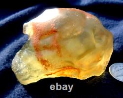 Libyan Desert Glass Meteorite Tektite impact specimen(830 ct)Soft yellow Gem