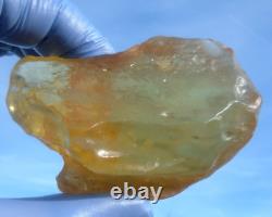 Libyan Desert Glass Meteorite Tektite impact specimen(830 ct)Soft yellow Gem