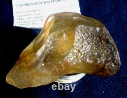 Libyan Desert Glass Meteorite Tektite impact specimen(850 ct)Gem -Dark lines A+