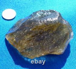 Libyan Desert Glass Meteorite Tektite impact specimen(860 crt)Dimples Green Gem