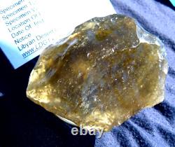 Libyan Desert Glass Meteorite Tektite impact specimen(860 crt)Dimples Green Gem