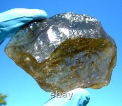 Libyan Desert Glass Meteorite Tektite impact specimen(860 crt)Dimples Green Gem