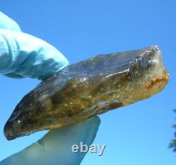 Libyan Desert Glass Meteorite Tektite impact specimen(860 crt)Dimples Green Gem