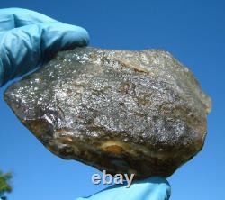 Libyan Desert Glass Meteorite Tektite impact specimen(860 crt)Dimples Green Gem