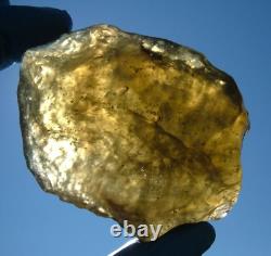 Libyan Desert Glass Meteorite Tektite impact specimen(860 crt)Dimples Green Gem