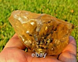 Libyan Desert Glass Meteorite Tektite impact specimen(865 crt)dimples Real Gem