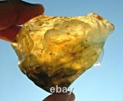 Libyan Desert Glass Meteorite Tektite impact specimen(865 crt)dimples Real Gem