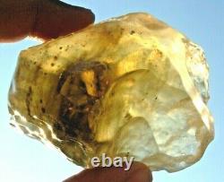 Libyan Desert Glass Meteorite Tektite impact specimen(865 crt)dimples Real Gem