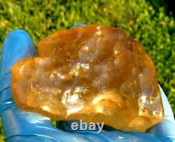 Libyan Desert Glass Meteorite Tektite impact specimen(875 crt)Dimples Gem AA+