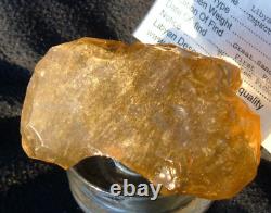 Libyan Desert Glass Meteorite Tektite impact specimen(875 crt)Dimples Gem AA+