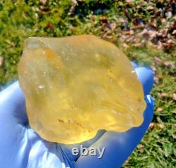 Libyan Desert Glass Meteorite Tektite impact specimen(900 crt) Dimples Gem AAAA