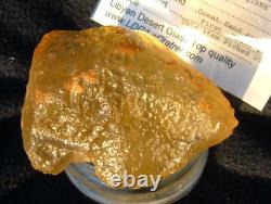 Libyan Desert Glass Meteorite Tektite impact specimen(900 crt)Dimples Gem AA+