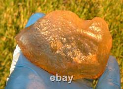 Libyan Desert Glass Meteorite Tektite impact specimen(900 crt)Dimples Gem AA+