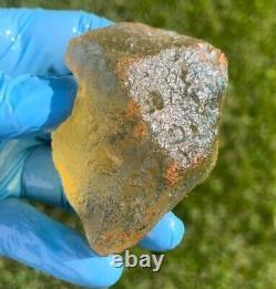 Libyan Desert Glass Meteorite Tektite impact specimen(900 crt)Dimples Gem AA+