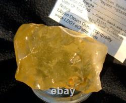 Libyan Desert Glass Meteorite Tektite impact specimen(900 crt)Super Gem AAAA+