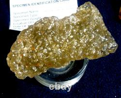 Libyan Desert Glass Meteorite Tektite impact specimen(910 crt)Cristobalite A+