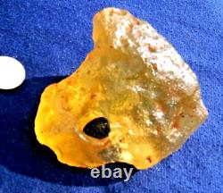 Libyan Desert Glass Meteorite Tektite impact specimen(920 crt) Big natural Hole