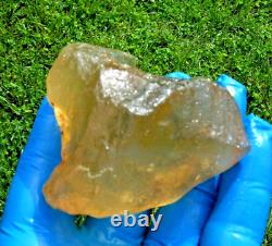 Libyan Desert Glass Meteorite Tektite impact specimen(920 crt) Big natural Hole