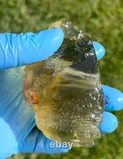 Libyan Desert Glass Meteorite Tektite impact specimen(920 crt)Dimples Gem AAAA