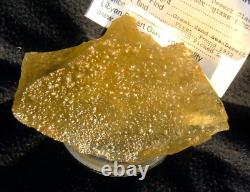 Libyan Desert Glass Meteorite Tektite impact specimen(920 crt)Dimples Gem AAAA