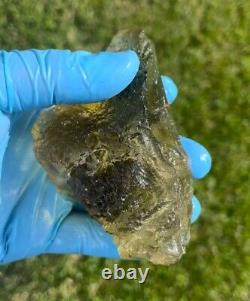 Libyan Desert Glass Meteorite Tektite impact specimen(920 crt)Dimples Gem AAAA