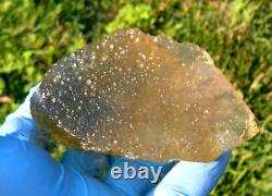 Libyan Desert Glass Meteorite Tektite impact specimen(920 crt)Dimples Gem AAAA