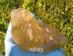 Libyan Desert Glass Meteorite Tektite impact specimen(920 crt)Dimples Gem AAAA