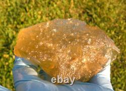 Libyan Desert Glass Meteorite Tektite impact specimen(920 crt)Dimples Gem AAAA