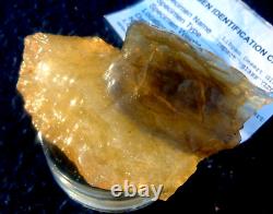 Libyan Desert Glass Meteorite Tektite impact specimen(925 crt)Dark insider Gem