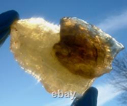 Libyan Desert Glass Meteorite Tektite impact specimen(925 crt)Dark insider Gem